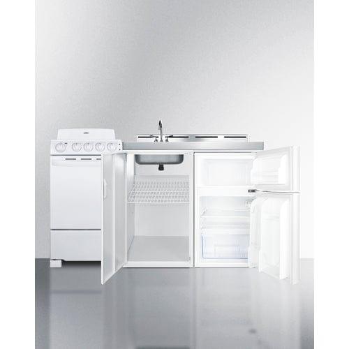 Summit Refrigerators Summit ACK60COILW 60" Wide All-in-One Kitchenette with Electric Coil Range