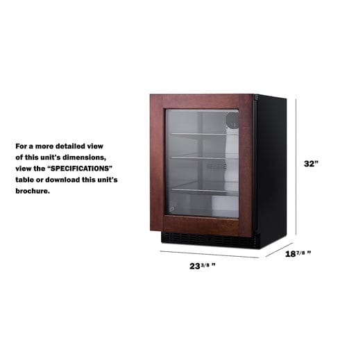 Summit Healthcare Refrigerator Summit ASDG2411PNR 24" Wide Built-In Beverage Center, ADA Compliant (Panel Not Included)