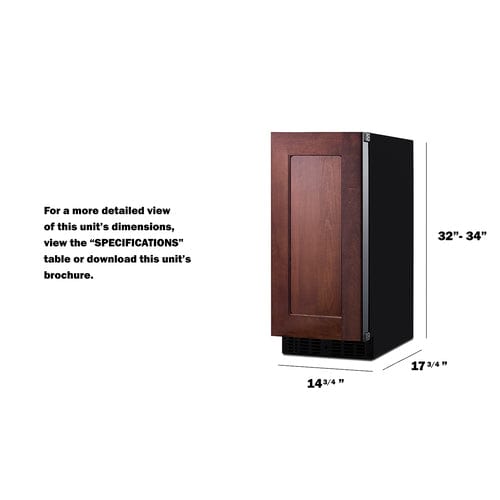 Summit Summit ASDS1523IF | 15" Wide Built-In All-Refrigerator | ADA