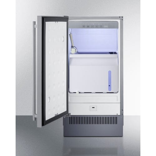 Summit Healthcare Refrigerator Summit BIM182LHD 18" Wide Clear Icemaker