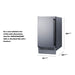 Summit Healthcare Refrigerator Summit BIM182LHD 18" Wide Clear Icemaker
