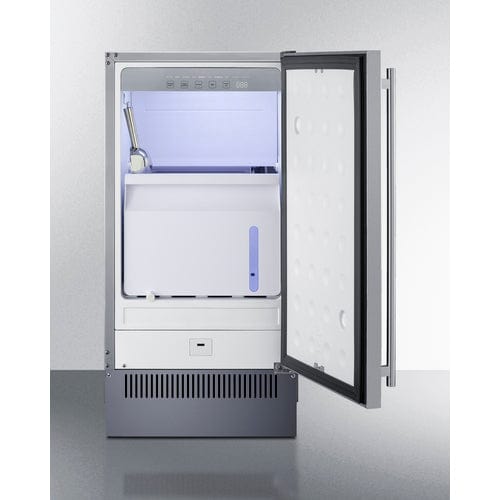 Summit Healthcare Refrigerator Summit BIM182OS 18" Wide Outdoor Clear Icemaker
