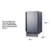 Summit Healthcare Refrigerator Summit BIM182OS 18" Wide Outdoor Clear Icemaker