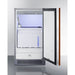 Summit Healthcare Refrigerator Summit BIM182OSADAIF 18" Wide Clear Outdoor Icemaker, ADA Compliant (Panel Not Included)