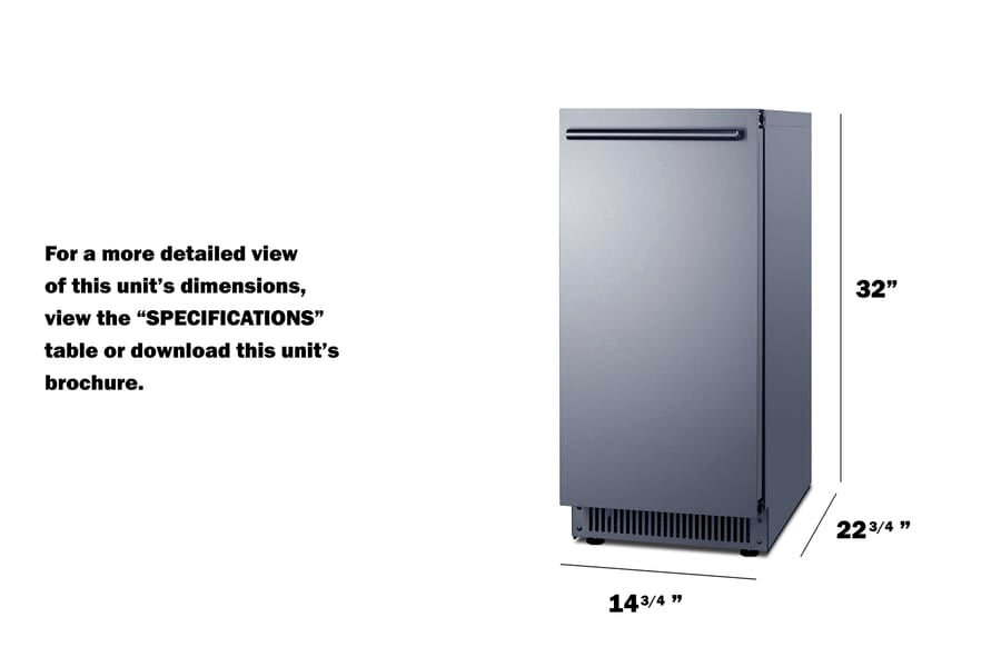 Summit Icemaker Summit BIM62ADA | 68 lb. Clear Icemaker | ADA