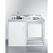 Summit Prefabricated Kitchens & Kitchenettes Summit C48ELGLASSNR | 48" Wide All-In-One Kitchenette
