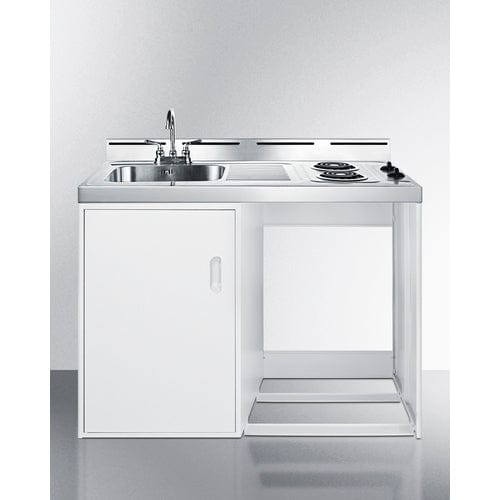 Summit Prefabricated Kitchens &amp; Kitchenettes Summit C48ELNR | 48&quot; Wide All-In-One Kitchenette