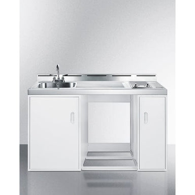 Summit Prefabricated Kitchens & Kitchenettes Summit C60ELGLASSNR | 60" Wide All-In-One Kitchenette