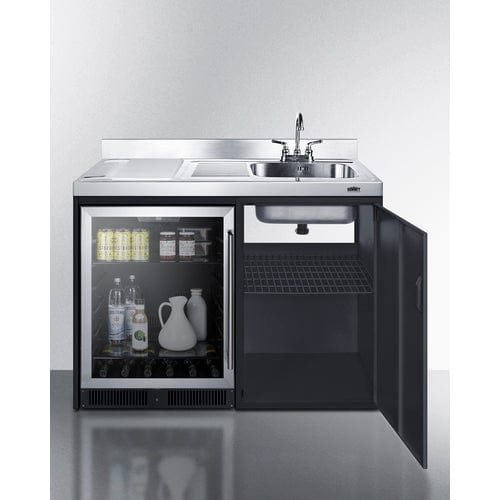 Summit Prefabricated Kitchens & Kitchenettes Summit CK48NCSINKR | 48" Wide All-In-One Kitchenette