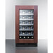 Summit Healthcare Refrigerator Summit CL18WCPNR 18" Wide Built-In Wine Cellar (Panel Not Included)