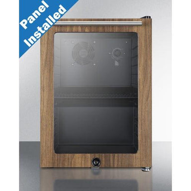 Summit Beverage Center Summit Compact Glass Door Beverage Center With Wood Trim SCR114LWP1