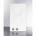 Summit Summit CR2110WHE | 12" Wide 115V 2-Burner Radiant Cooktop
