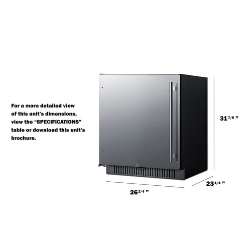 Summit Summit FF27BSSADALHD | 27" Wide Built-In All-Refrigerator | ADA