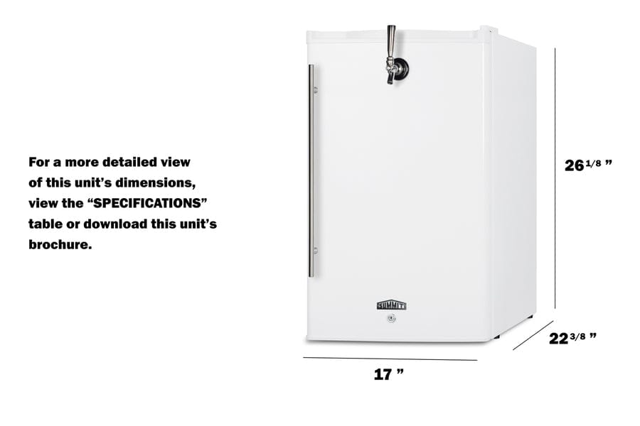 Summit Kegerator Summit FF31L7FRTPC Countertop Nitro Coffee Dispenser - 2.5 Cu. Ft.