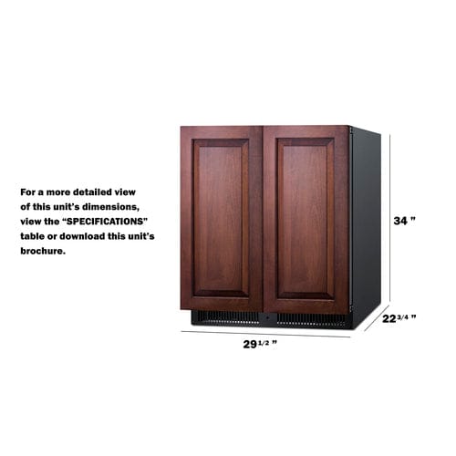 Summit Refrigerators Summit FFRF3070BPNR | 30" Wide Built-In Refrigerator-Freezer