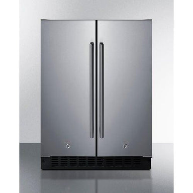 Summit Refrigerators Summit Full 24" Wide Built-In Refrigerator-Freezer FFRF24SS