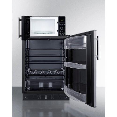 Summit Prefabricated Kitchens & Kitchenettes Summit Microwave/Refrigerator Combination with Allocator MRF6BK2SSA