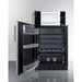 Summit Prefabricated Kitchens & Kitchenettes Summit Microwave/Refrigerator Combination with Allocator MRF6BK2SSALHD