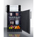 Summit Prefabricated Kitchens & Kitchenettes Summit Microwave/Refrigerator Combination with Allocator MRF708BLSSA