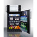 Summit Prefabricated Kitchens & Kitchenettes Summit Microwave/Refrigerator-Freezer Combination with Allocator MRF66BK2SSA