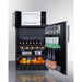 Summit Prefabricated Kitchens & Kitchenettes Summit Microwave/Refrigerator-Freezer Combination with Allocator MRF66BK2SSA