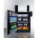 Summit Prefabricated Kitchens & Kitchenettes Summit Microwave/Refrigerator-Freezer Combination with Allocator MRF66BK2SSALHD