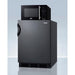 Summit Prefabricated Kitchens & Kitchenettes Summit Microwave/Refrigerator-Freezer Combination with Allocator MRF66BKA