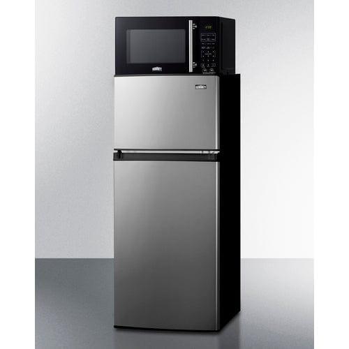 Summit Prefabricated Kitchens & Kitchenettes Summit Microwave/Refrigerator-Freezer Combination with Allocator MRF73PLA
