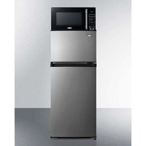 Summit Prefabricated Kitchens &amp; Kitchenettes Summit Microwave/Refrigerator-Freezer Combination with Allocator MRF73PLA