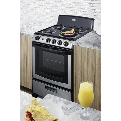 Summit Refrigerators Summit PROEL24SS 24" Wide Electric Coil Range