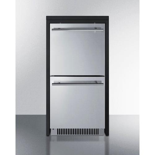 Summit Prefabricated Kitchens & Kitchenettes Summit Refrigerator Cabinet for 15" Wide Appliances, ADA Height CWR9ADA