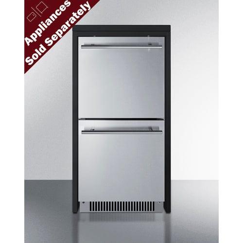 Summit Prefabricated Kitchens & Kitchenettes Summit Refrigerator Cabinet for 15" Wide Appliances, ADA Height CWR9ADA