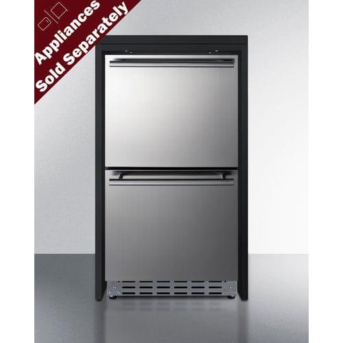 Summit Prefabricated Kitchens & Kitchenettes Summit Refrigerator Cabinet for 18-20" Wide Appliances, ADA Height CWR2ADA