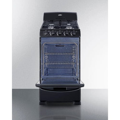 Summit Natural Gas Range/Stove Summit RG201B | 20" Wide Gas Range