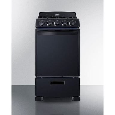 Summit Natural Gas Range/Stove Summit RG201B | 20" Wide Gas Range