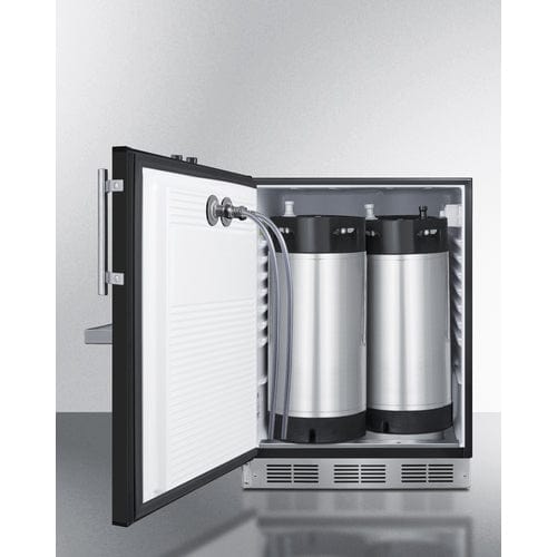 Summit Kegerator Summit SBC58BFRTPCFADALHD | 24" Wide Front Tap Built-In Cold Brew Coffee Kegerator | ADA