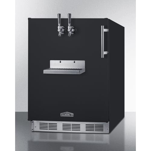 Summit Kegerator Summit SBC58BFRTPCFADALHD | 24" Wide Front Tap Built-In Cold Brew Coffee Kegerator | ADA