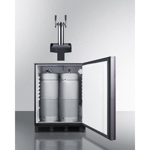 Summit Refrigerators Summit SBC58BLIFFLTWADA 24" Wide Built-In Floating Tap Beer Kegerator, ADA-Compliant