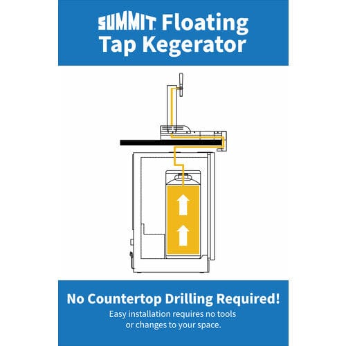 Summit Refrigerators Summit SBC58BLIFFLTWADA 24" Wide Built-In Floating Tap Beer Kegerator, ADA-Compliant