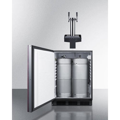 Summit Refrigerators Summit SBC58BLIFFLTWADALHD 24" Wide Built-In Floating Tap Beer Kegerator, ADA-Compliant