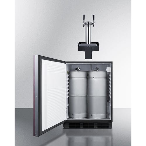 Summit Refrigerators Summit SBC58BLIFFLTWADALHD 24" Wide Built-In Floating Tap Beer Kegerator, ADA-Compliant