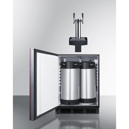 Summit Refrigerators Summit SBC58BLIFFLTWCFADALHD 24" Wide Built-In Floating Tap Cold Brew Kegerator, ADA-Compliant