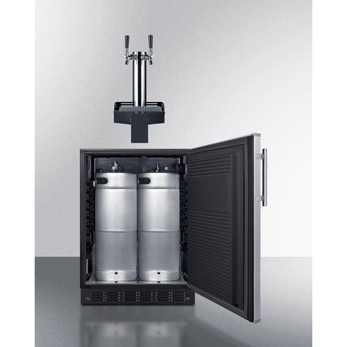 Summit Refrigerators Summit SBC7BRSFLTWADA 24" Wide Built-In Floating Tap Beer Kegerator, ADA-Compliant