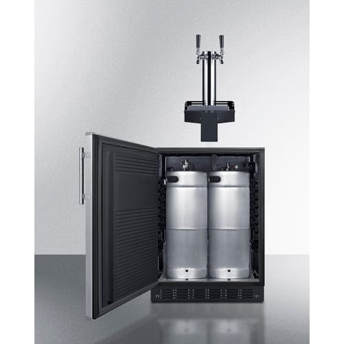 Summit Refrigerators Summit SBC7BRSFLTWADALHD 24" Wide Built-In Floating Tap Beer Kegerator, ADA-Compliant