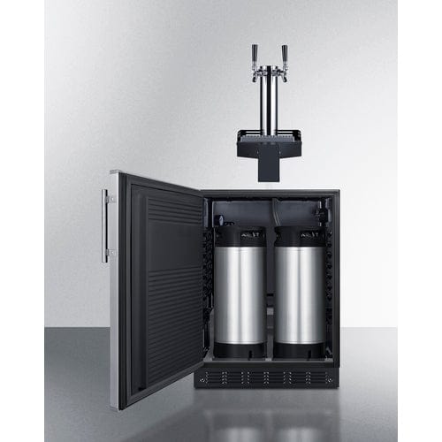 Summit Kegerator Summit SBC7BRSFLTWCFADALHD | 24" Wide Built-In Floating Tap Cold Brew Kegerator | ADA