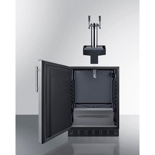Summit Kegerator Summit SBC7BRSFLTWCFADALHD | 24" Wide Built-In Floating Tap Cold Brew Kegerator | ADA