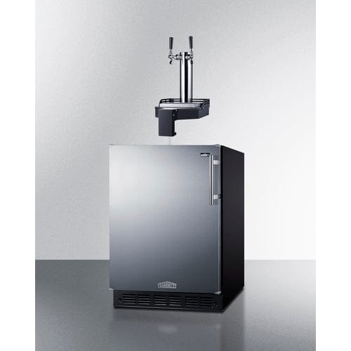 Summit Kegerator Summit SBC7BRSFLTWCFADALHD | 24" Wide Built-In Floating Tap Cold Brew Kegerator | ADA