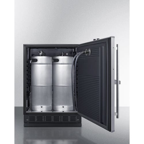 Summit Kegerator Summit SBC7BRSFRTP | 24" Wide Front Tap Built-In Beer Kegerator