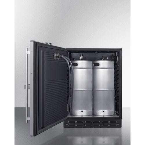 Summit Kegerator Summit SBC7BRSFRTPADALHD | 24" Wide Front Tap Built-In Beer Kegerator |  ADA