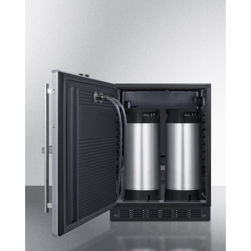 Summit Kegerator Summit SBC7BRSFRTPADALHD | 24" Wide Front Tap Built-In Beer Kegerator |  ADA